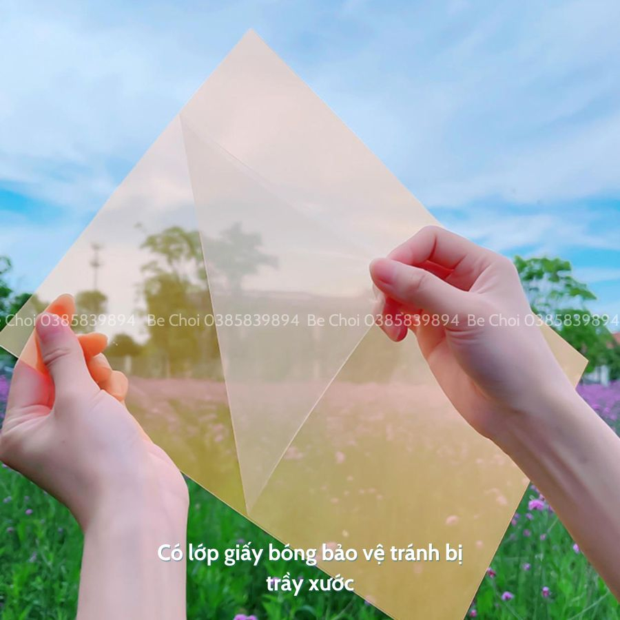 Giấy kính nhiều màu làm hoạt động chiếu bóng thú vị, giấy bóng kính màu, mica màu