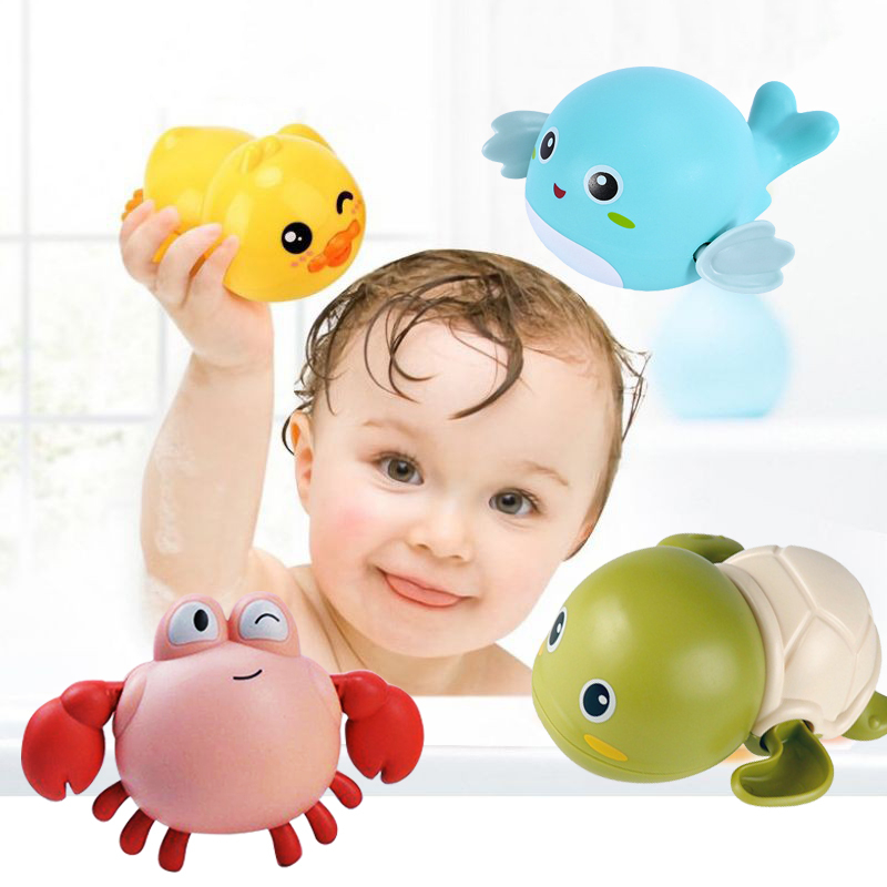 Combo 4 món Đồ chơi nhà tắm cho bé rùa vặn cót thể bơi dưới nước thả bồn chậu tắm CB02 KIDS GARDEN