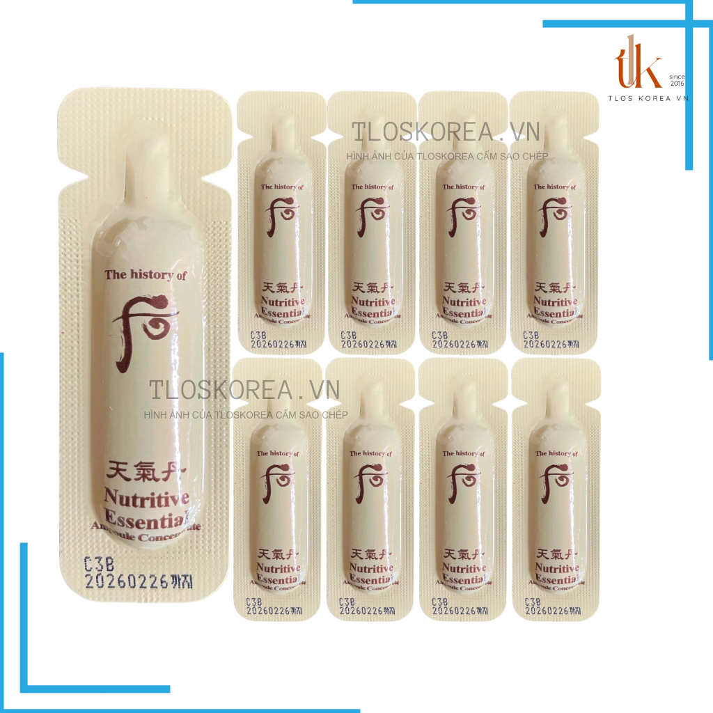 Combo 10 Gói Tinh Chất Sâm Núi Dưỡng Da Chống Lão Hóa Cao😍😍전기단 화현 윤 앰플nutritive Essential Ampoule Concentrate
