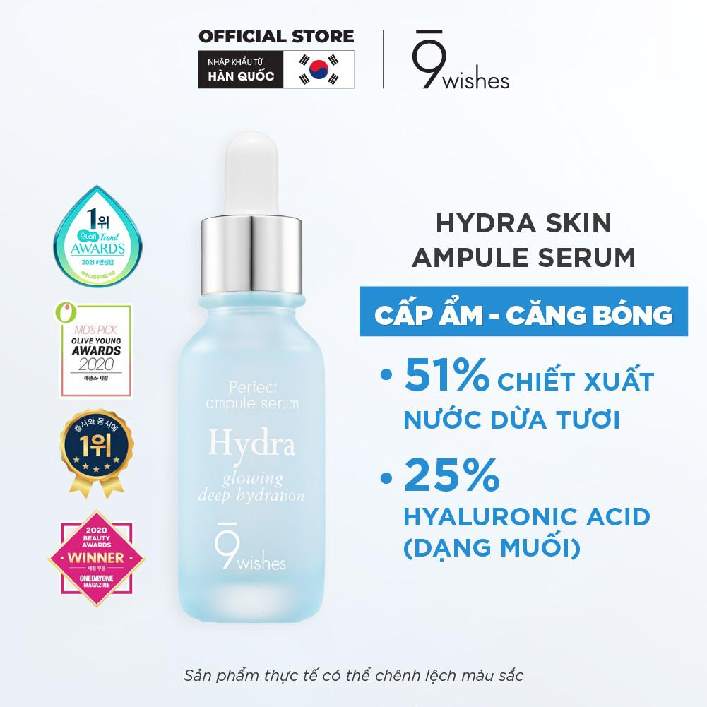 Combo x2Tinh chất dưỡng ẩm 9 Wishes Hydra Skin Ampule Serum 25ml