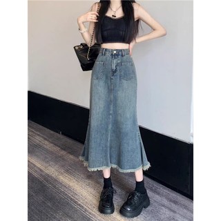 Chân váy bò nữ dài hàn quốc