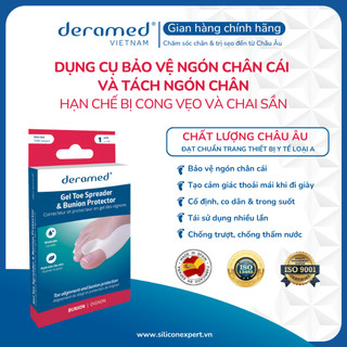 DỤNG CỤ BẢO VỆ VÀ TÁCH NGÓN CHÂN CÁI BỊ CONG VẸO VÀ CHAI SẦN KHỎI MA SÁT VỚI GIÀY DÉP DERAMED, ÊM ÁI VÀ GIẢM ĐAU TỨC THÌ