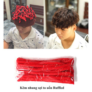 ❌GIÁ SỈ❌ Kẽm nhung uốn tóc RUFFLED,kẽm nhung sợi to uốn tóc xoăn rối phồng, kẽm nhung uốn PREMLOCK