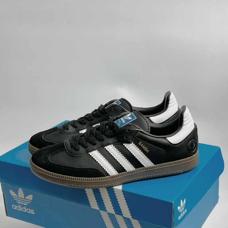 Giày Thể Thao Adidas Samba Low Đế Nâu, Giày Sneaker Adidas Samba “ White Black Gum" Hàng Mới 100% Full Box