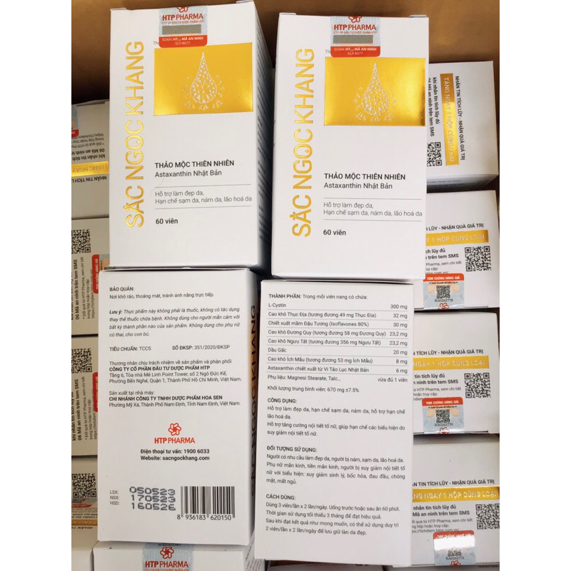 Viên uống Sắc Ngọc Khang 60 viên, chính hãng 6 tặng 1.