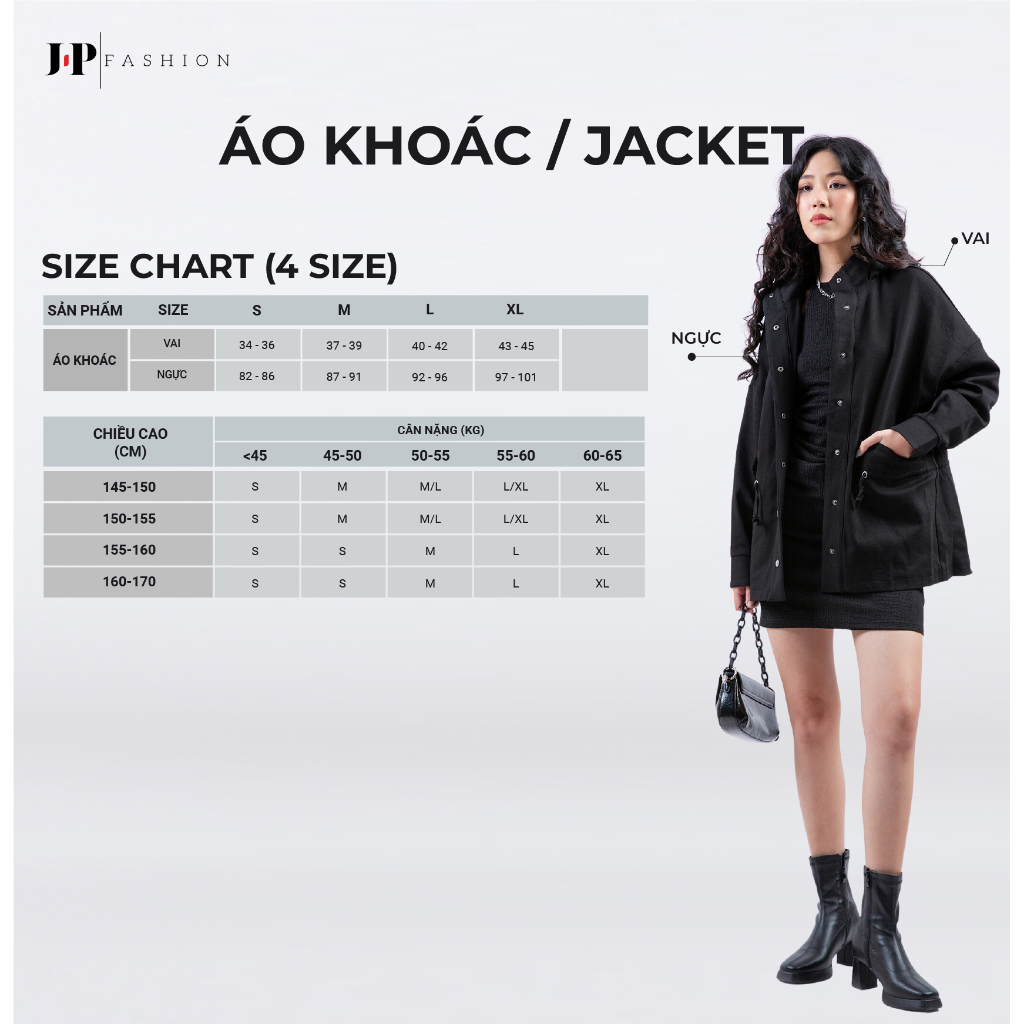 Áo khoác vest form dài J-P Fashion 10704059