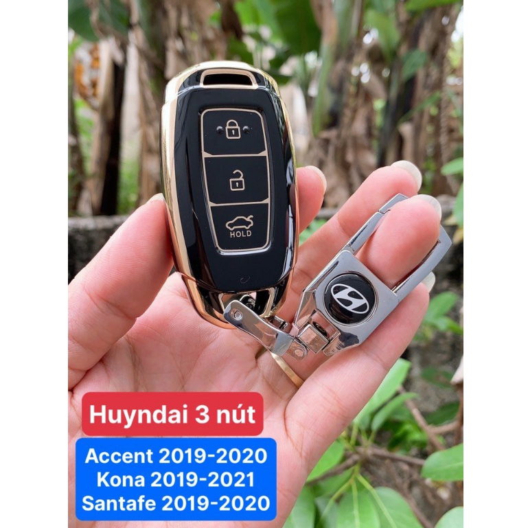 Ốp chìa khoá Accent - KoNa - Santafe 2018- 2019 - 2020
