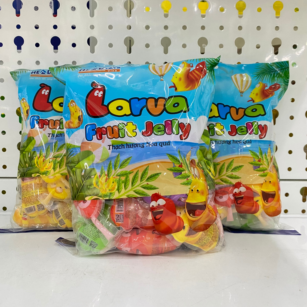 Thạch hoa quả hình con sâu Larva vui nhộn Headway 38gr x 20 cái