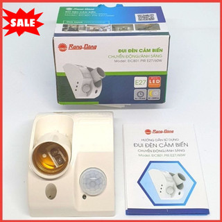 Đui đèn cảm biến chuyển động, cảm ứng tự động bật tắt - chính hãng rạng đông