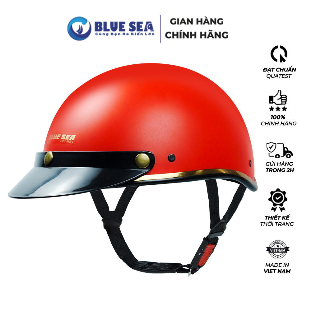 Mũ bảo hiểm 1/2 đầu, nửa đầu BLUESEA A366 - Đủ màu sơn - Thời trang - Freezise - Chính hãng