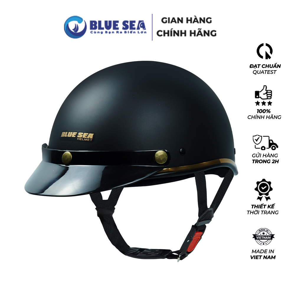 Mũ bảo hiểm 1/2 đầu, nửa đầu BLUESEA A366 - Đủ màu sơn - Thời trang - Freezise - Chính hãng