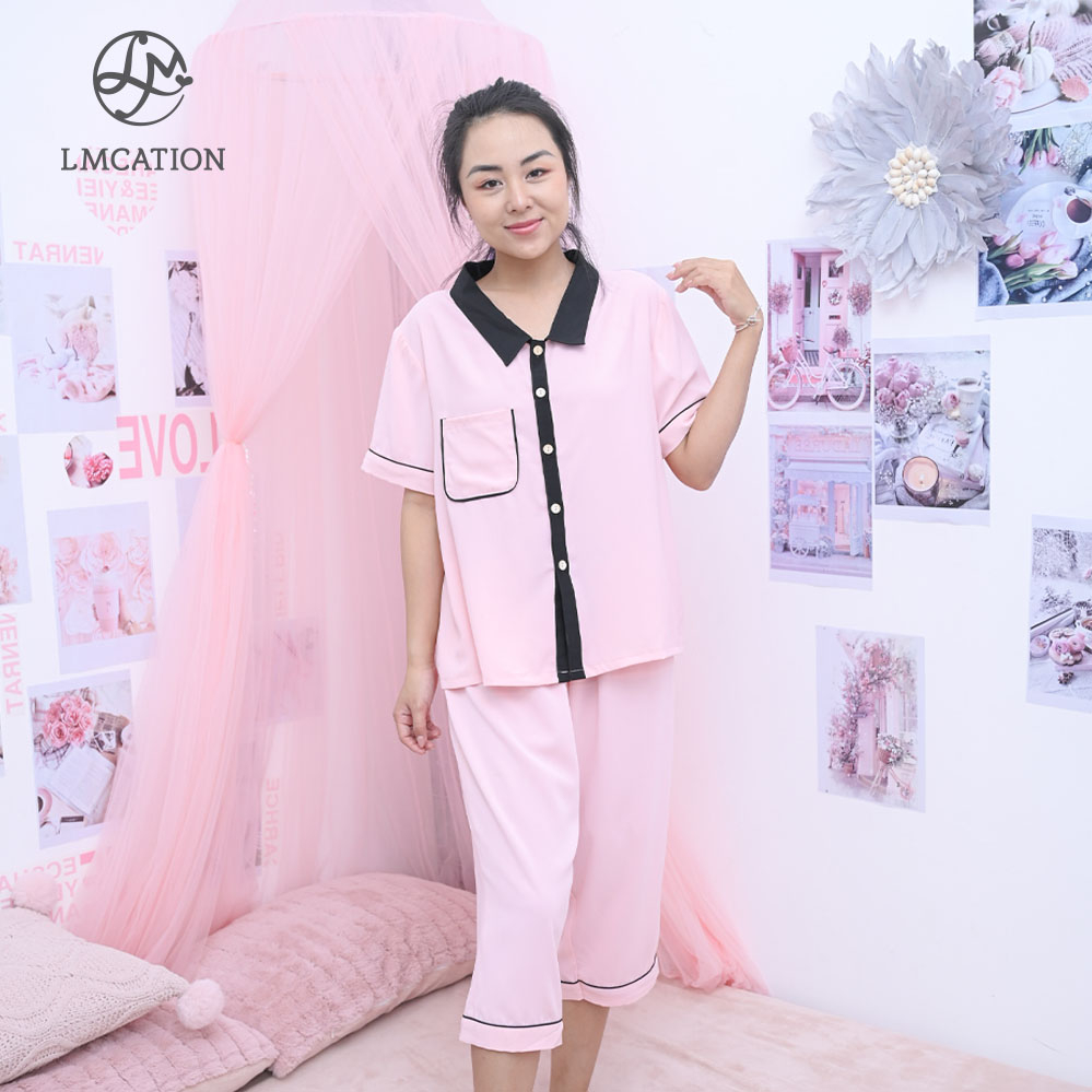 Quần lửng pijama LMcation Alia - Màu Hồng