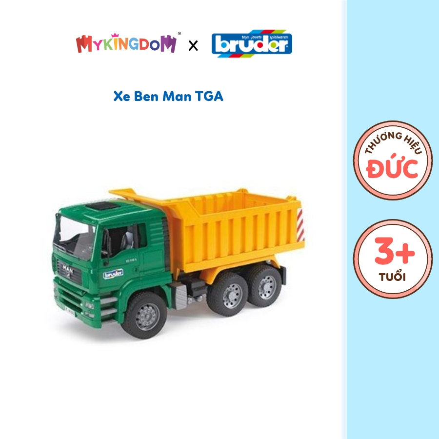 Đồ chơi dạng mô hình theo tỷ lệ thu nhỏ 1:16 BRUDER - Xe ben MAN TGA BRU02765