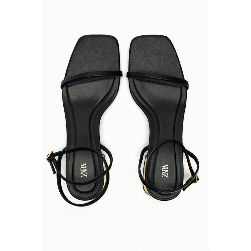 Sandal Zara gót ánh kim auth