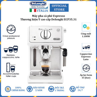 Máy pha cà phê Espresso thương hiệu cao cấp Delonghi ECP35.31 - Hàng Chính Hãng (Bảo hành 12 tháng)