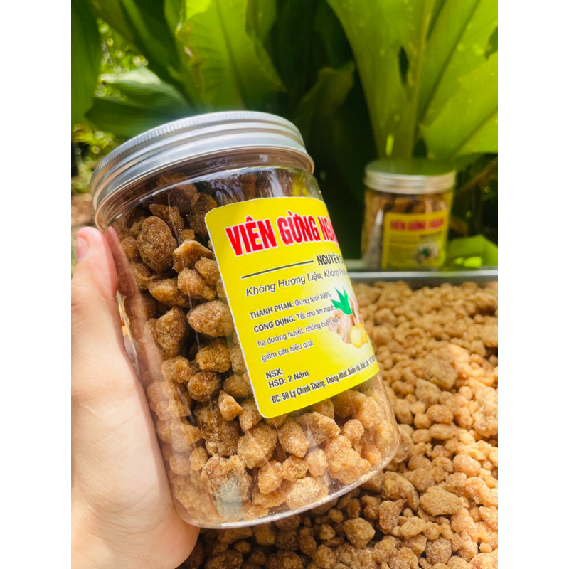 Viên ngậm gừng gió ( Gừng rừng ) đường phèn mật ong vị cay dịu nhẹ