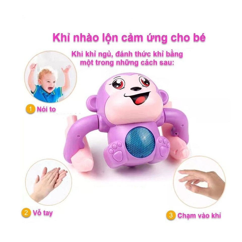 Đồ Chơi Khỉ Nhào Lộn Giải Trí Cho Trẻ Sơ Sinh Và Trẻ Nhỏ - Khỉ Con Nhào Lộn Đáng Yêu