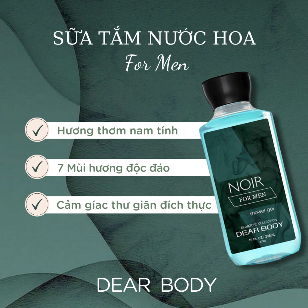 Sữa Tắm Nước Hoa Cho Nam DEAR BODY Shower Gel For Men 295ml