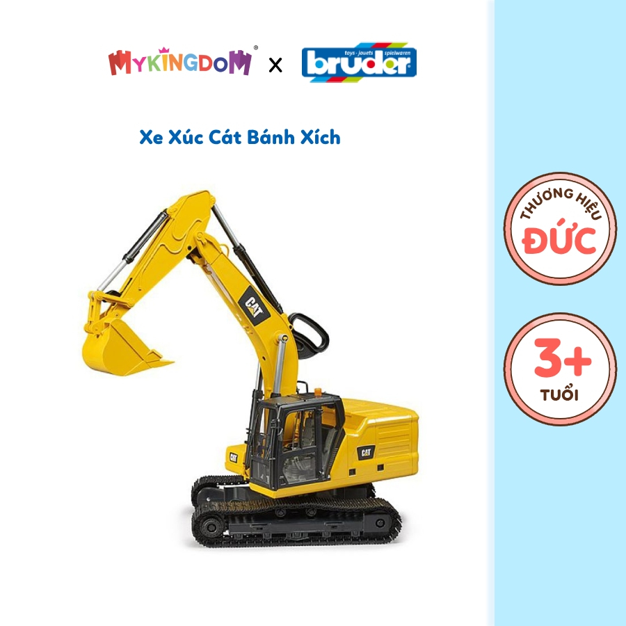 Đồ Chơi BRUDER Mô Hình Theo Tỷ Lệ Thu Nhỏ 1:16 Xe Xúc Cat Bánh Xích BRU02483