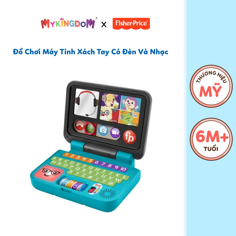 Đồ Chơi FISHER PRICE Vui Học Máy Tính Xách Tay Có Đèn Và Nhạc HCF33