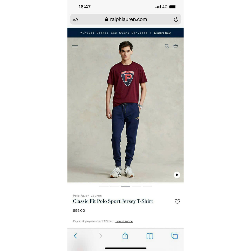 Áo phông nam xuất dư Ralph Lauren 100% cotton