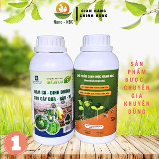 Combo phân hữu cơ nano nbc - đạm cá, phân bón lá cho rau, hoa hồng, hoa giấy, hoa lan, sen đá, cây cảnh