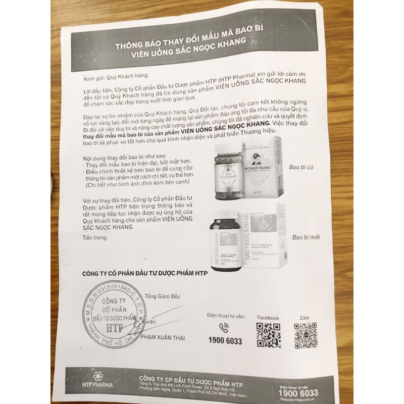 Viên uống Sắc Ngọc Khang 60 viên, chính hãng 6 tặng 1.
