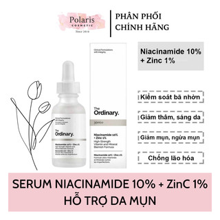 Tinh Chất The Ordinary Niacinamide 10% + Zinc 1% - Giảm Mụn Thâm 30ml [CANADA]