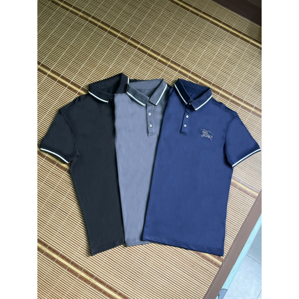 PL10  - Áo Polo Nam thêu hình, áo thun nam tay bo chất cotton cá sấu dày dặn thoáng mát