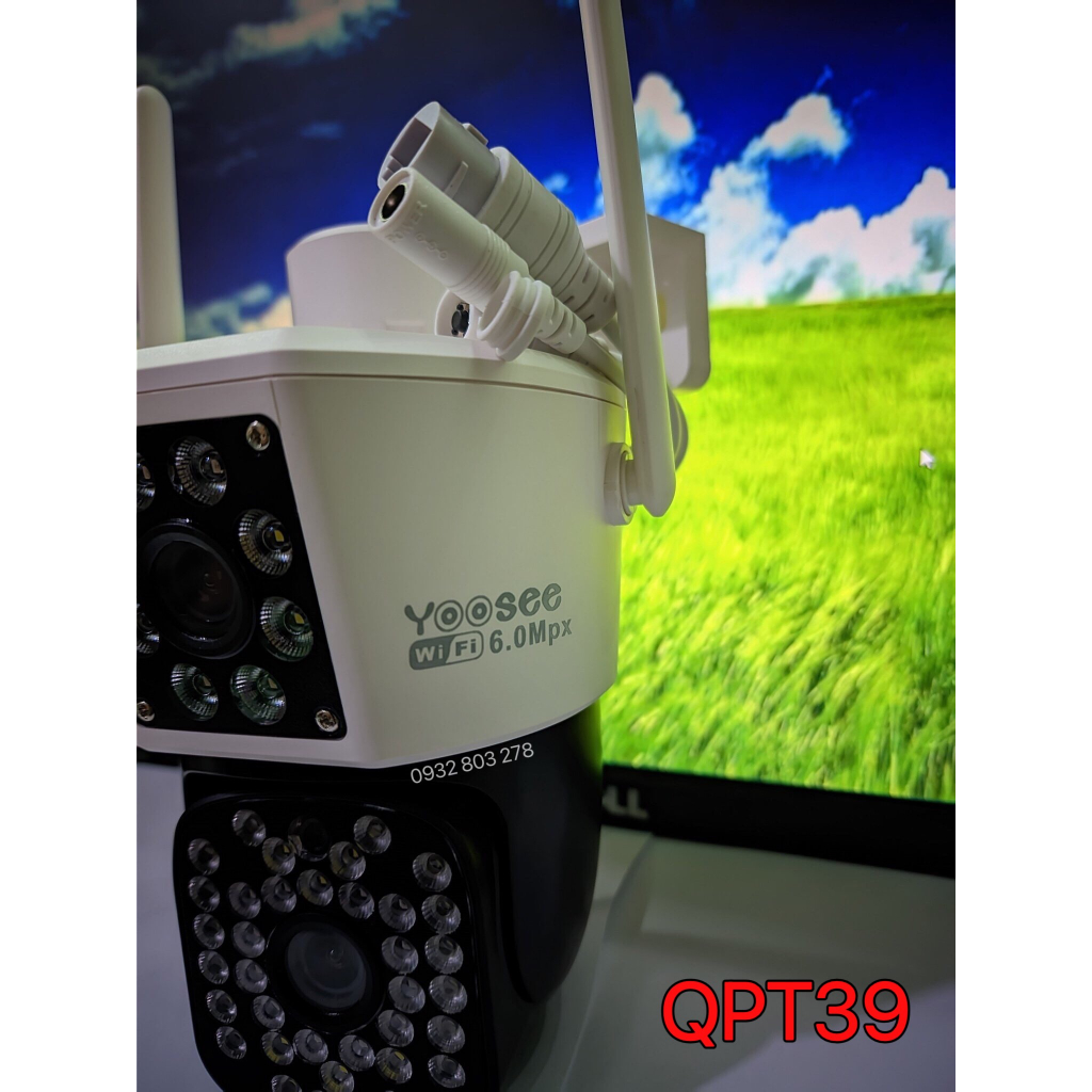 Camera Yoosee WiFi 2 Mắt Ngoài Trời QPT39 Chuẩn 6.0Mpx Siêu Nét - Xem 2 màn hình cùng lúc