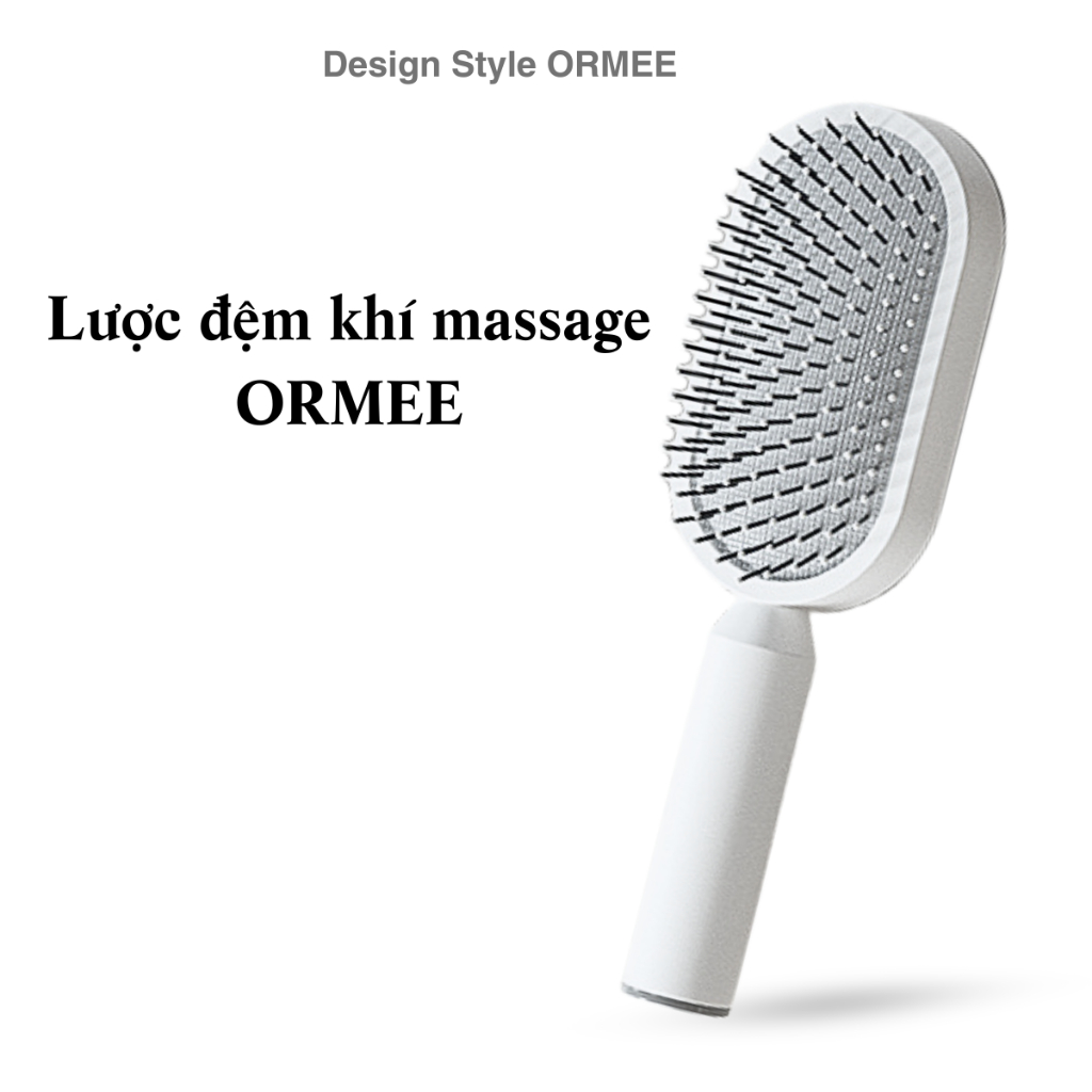 Lược gỡ rối ORMEE có đệm hơi massage da đầu êm ái, lược chải tóc gỡ rối, massage đầu và tạo kiểu tóc chuyên nghiệp