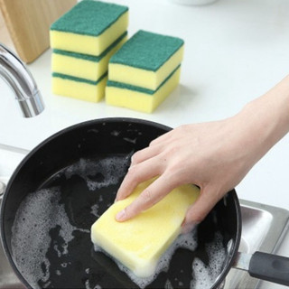 Miếng bọt biển rửa chén bát 2 mặt tiện lợi, Miếng rửa chén tạo bọt siêu sạch