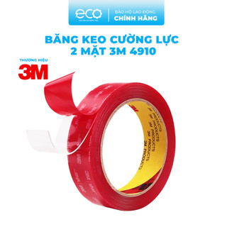 Băng keo cường lực 2 mặt 3m 4910 trong suốt chịu lực chính hãng kích thước 12mm x 4,5m