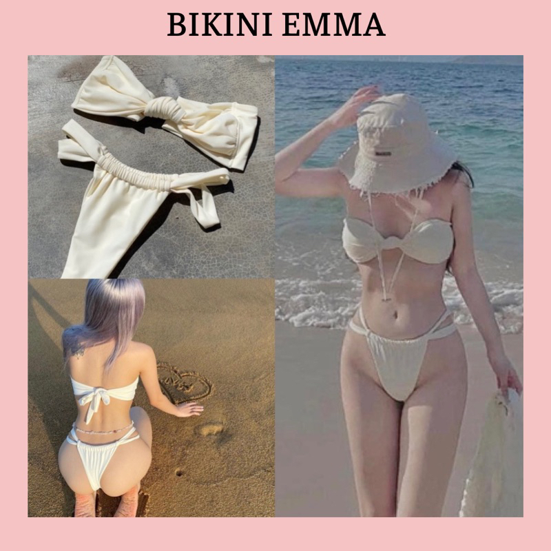 Bikini 2 Mảnh Sexy EMMA Quần Đan Dây Chuẩn Cao Cấp Loại 1 (Có mút đệm) | BigBuy360 - bigbuy360.vn