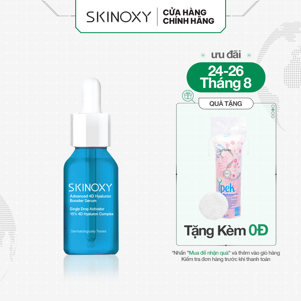 TINH CHẤT DƯỠNG ẨM GIÚP DA TRÔNG CĂNG MỊN SKINOXY ADVANCED 4D HYALURON BOOSTER SERUM - 9 ML