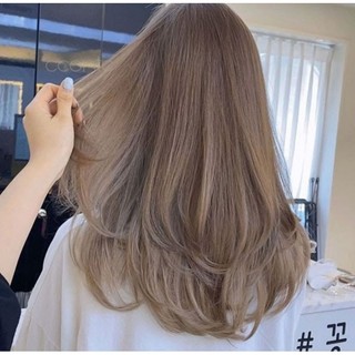 Thuốc nhuộm tóc màu NÂU TRÀ SỮA (Kèm trợ vs găng tay)