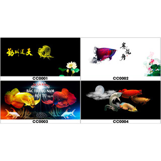 Tranh hồ cá CC cá rồng có keo sẵn