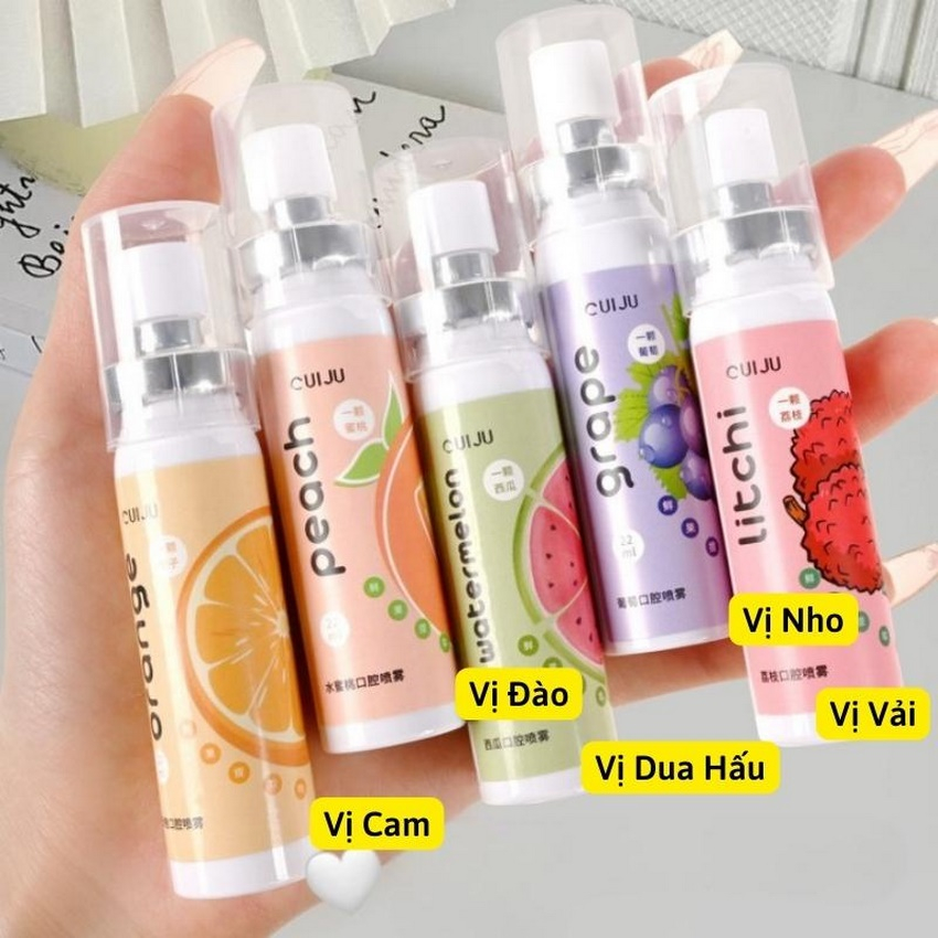 Xịt Thơm Miệng Hương Trái Cây Loại Bỏ Hơi Thở Có Mùi Dung Tích 22ml Chai Xịt Thơm Miệng Giúp Hơi Thở Thơm Mát DANA