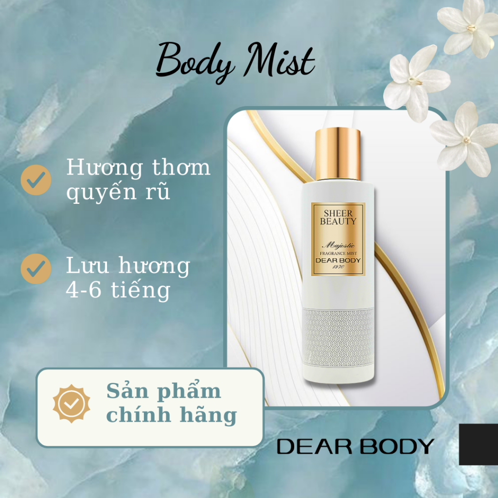 Xịt Thơm Toàn Thân Thượng Hạng Cho Nữ Majestic Fragrance Body Mist 270ml
