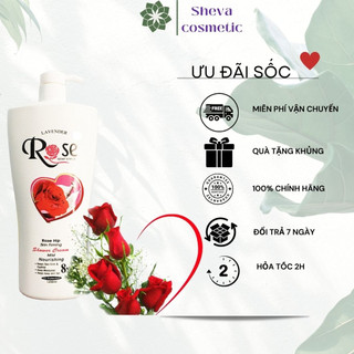 Sữa tắm dê rose hương hoa hồng 1200ml.