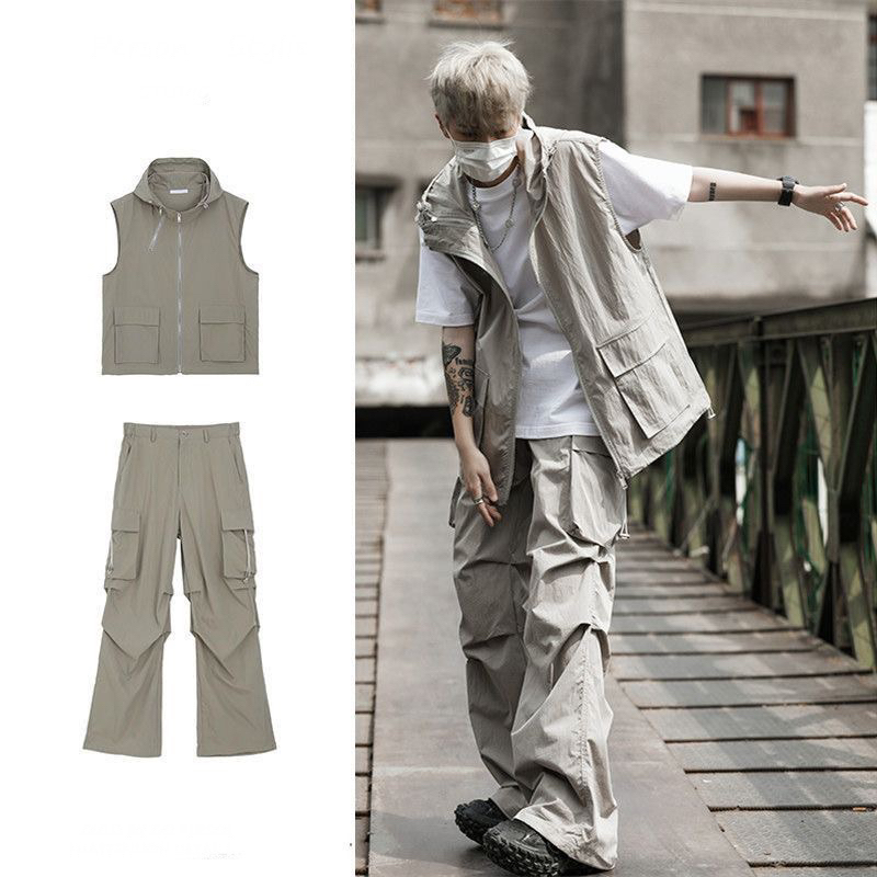 Set Đồ Túi Hộp Hai Mảnh Màu Trắng Đen Cao Cấp Cool Ngầu
