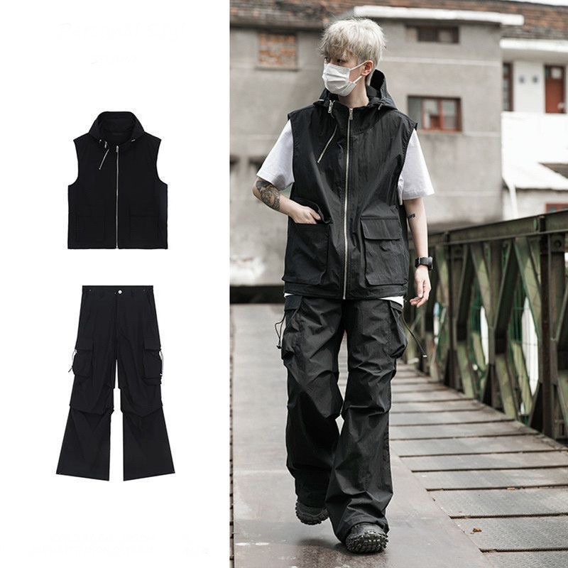 Set Đồ Túi Hộp Hai Mảnh Màu Trắng Đen Cao Cấp Cool Ngầu