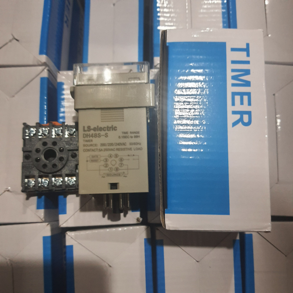 Rơ le thời gian DH48S-S 220V 5A LS-Electric HÀNG CHÍNH HÃNG mạch biến áp độ bền cao cong tac hen gio