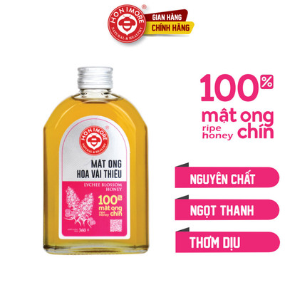 Mật ong chín Honimore Natural & Healthy Hoa Vải Thiều 360g/chai