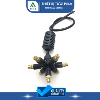Bộ phun sương kèm đối trọng có van điều áp - Các loại béc 4 cửa/ 5 cửa/7 cửa, phun sương tưới cây