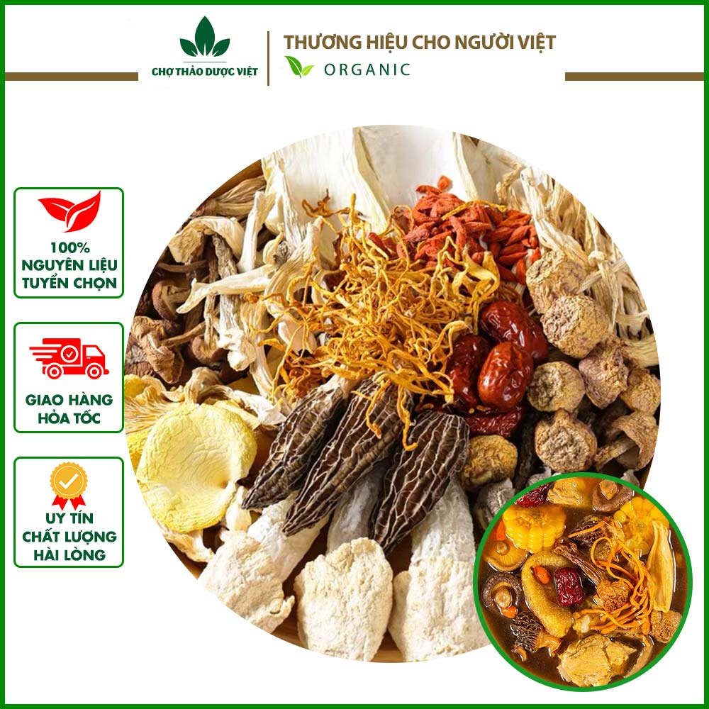 Gói Lẩu nấm quý 100g (set hầm siêu nấm, thơm ngon, bổ dưỡng) - Chợ Thảo Dược Việt