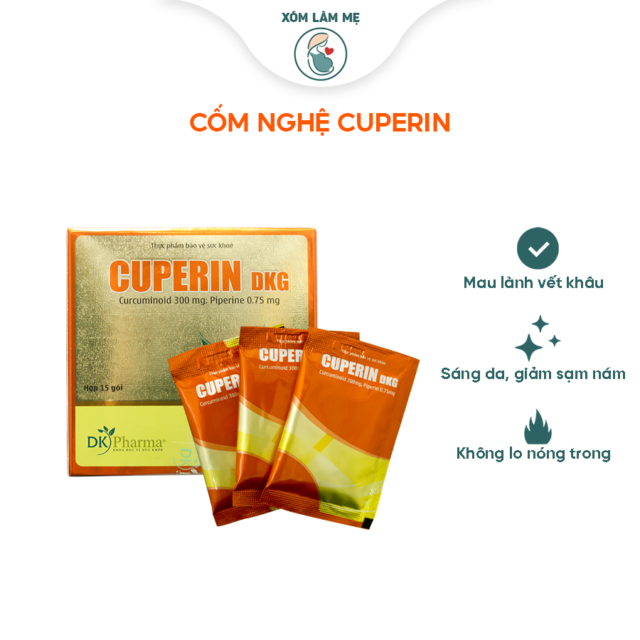 Cốm nghệ Curperin giúp mẹ sau sinh mau lành vết rạch hồi phục sức khỏe nhanh chóng - DK PHARMA