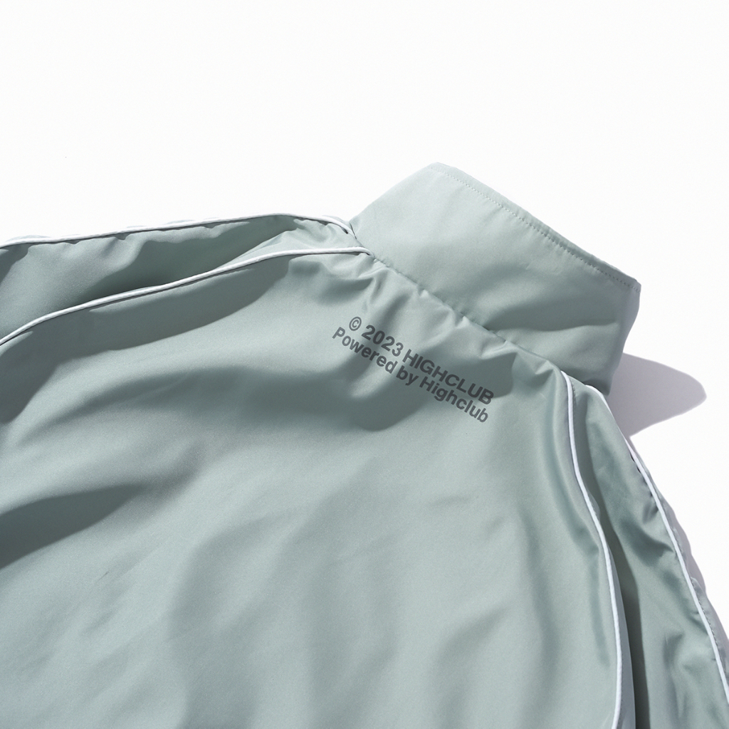 Áo Khoác H TRACK JACKET màu ĐEN/XÁM vải dù cổ đứng HIGHCLUB Brand Chính Hãng