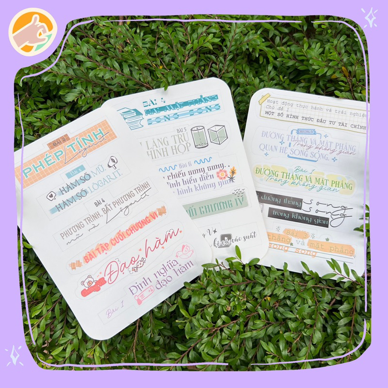 Sticker nhãn dán tựa bài toán lớp 11 - cánh diều