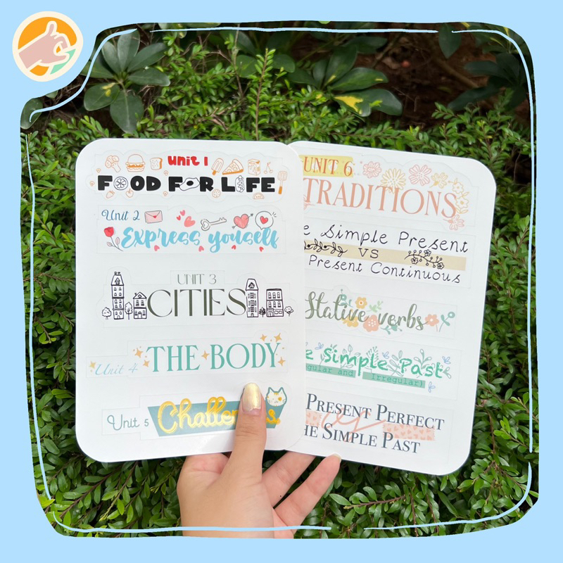 Sticker nhãn dán tựa bài anh văn lớp 11 - cánh diều